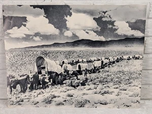 Vintage 1950s Ewing Galloway “Pioneers on the Trail” Fideler Print 17x13 - Picture 1 of 16