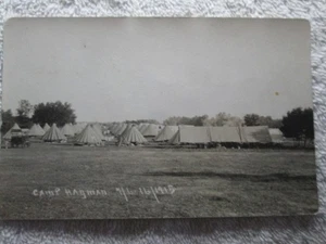Carpas Camp Hagman, Redfield, Dakota del Sur 16 de julio de 1915 foto postal real - Imagen 1 de 2