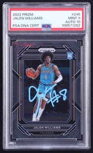 Jalen Williams Signed 2022-23 Panini Prizm #246 RC (PSA 9 | Autograph Grade 10) - Picture 1 of 2
