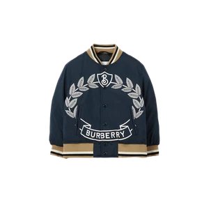(Kids) Burberry Oak Leaf Crest Bomber Jacket Navy Black - Picture 1 of 2