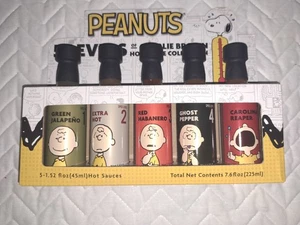 Collectible Peanuts 5 Levels of Charlie Brown Hot Sauce Collection Gift Idea NEW - Picture 1 of 2