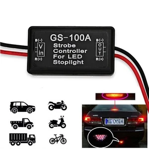 1-5PCS GS-100A LED Brake Stop Tail Light Strobe Flash Controller Box 12V Module - Picture 1 of 12