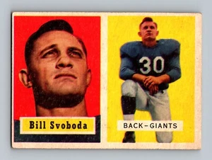 1957 Topps #153 Bill Svoboda VG-VGEX Vintage Football Karte - Bild 1 von 2