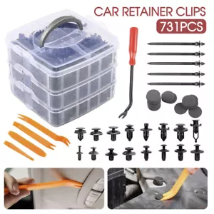 731x Car Trim Body Clips Kit Rivets Retainer Auto Panel Bumper Plastic Fastener - Picture 1 of 12