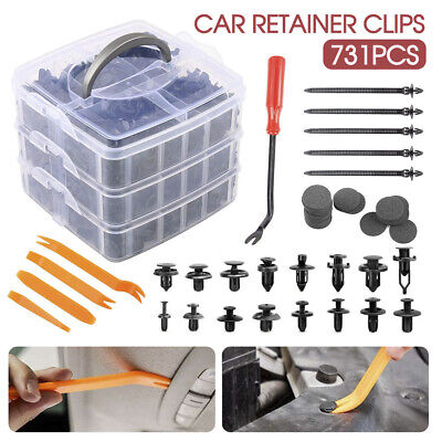 731x Car Trim Body Clips Kit Rivets Retainer Auto Panel Bumper Plastic Fastener • 20.49$