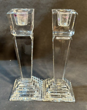 Lenox Crystal Candle Holder Monument Ovations 6" Set of 2