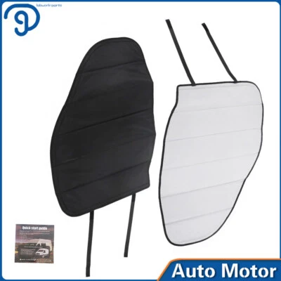 2 PCS Blackout Front Door Window Covers Fit For 2015 -2021 2022 Ford Transit Van - Image 1 of 4