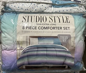 Berkshire Life Studio Style Twin Extra Long 8 Piece Comforter Set - Picture 1 of 2