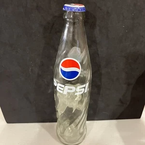 Botella de vidrio Pepsi vintage 355 ml (usada) vidrio remolino transparente - Imagen 1 de 3
