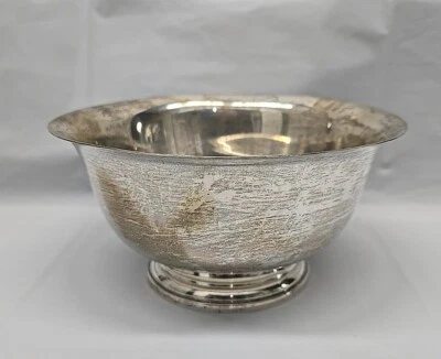 Manchester plata esterlina Paul Revere cuenco #878 6 3/4 ancho 218 gramos #5869 Foto 1 de 4