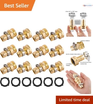 Kit de conector de reparo de mangueira de jardim alumínio 6 peças sem vazamento fácil conserto - Imagem 1 de 4