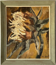 ESTY DUFFY ANTIQUE MODERN ABSTRACT EXPRESSIONIST OIL PAINTING OLD VINTAGE 1962