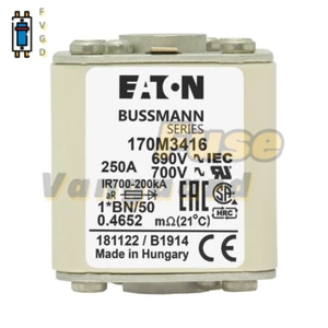 Fusible Eaton Bussmann 170M3416 250A 690V 1 pieza - Imagen 1 de 4