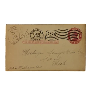 UX24 WILLIAM McKINLEY POSTAL CARD POSTMARKED 1915 - Picture 1 of 2