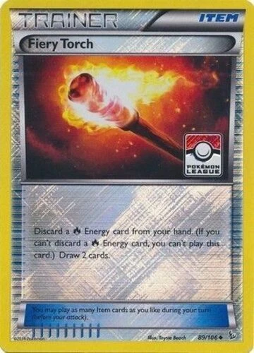 Pokémon TCG Fiery Torch XY Flashfire 89/106 League Promo Holo Uncommon NM/M - Image 1 of 1