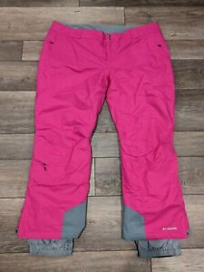 Columbia Bugaboo Omni-Heat Insulated Ski Snow Snowboard Pink Pants Plus Size 3X