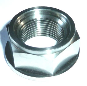 Honda CBR600RR ABS  2003-2025 REAR AXLE FLANGED NUT TITANIUM RACE GRADE 5 BACK - Picture 1 of 12