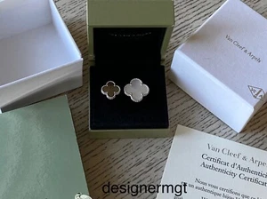 100%AUTH Van Cleef & Arpels Magic Alhambra MOP Between the Finger ring SZ 51 - Picture 1 of 15