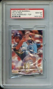 1994 Flair Baseball Cello Pack Alex Rodriguez Rookie on Top PSA 10 Gem Mint Rare - Picture 1 of 2