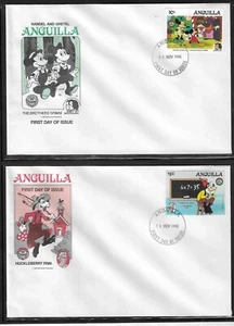 Anguilla Christmas 1985/The Brothers Grimm, Disney FDC,Sc # 650-654A -DI 5393 - Picture 1 of 2
