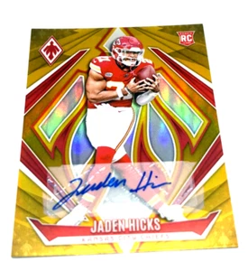 2024 Phoenix Football Jaden Hicks Gold Auto 8/10 Prizm Chiefs No.187 - Picture 1 of 6