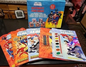 Retired Justice League Unlimited Coloring & Activity FUN CASE  New Open item  - Picture 1 of 3