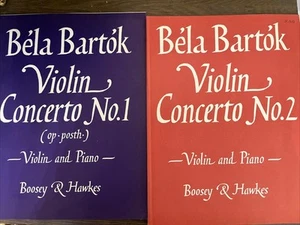 Bela Bartok Violin Concerto No. 1 & 2 Violin Piano Sheet Music Boosey & Hawkes - Picture 1 of 18