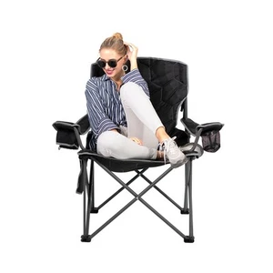 XXL Oversized Camping Chair, 500 LBS Heavy Duty Lawn Chairs, Portable Folding... - Picture 1 of 7