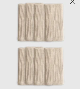 ¡Juego de 8! ¡NUEVO CON ETIQUETAS! Servilletas de dunas Quince 100 % algodón orgánico! - Imagen 1 de 10