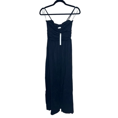 NUEVO Maxi Vestido Susana Monaco String Gather en Negro XSmall Foto 1 de 4