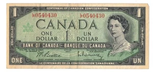 CANADA***1967 $1 BANKNOTE - Picture 1 of 2
