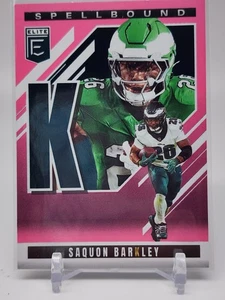 2025 Donruss Elite SAQUON BARKLEY Spellbound (K) Pink Philadelphia Eagles #4 NFL - Picture 1 of 2