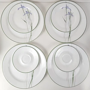 8 platos de cena Shadow Iris Corelle 4 piezas - 2 platos de ensalada - 2 platillos - Imagen 1 de 10