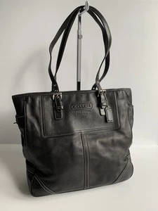 Coach black leather tote shoulder bag VGC work office classic large - Picture 1 of 18