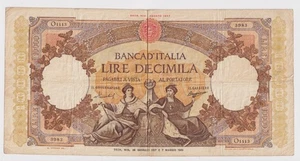 Hn Italien der Republik Italienisch 26/01/1957 Livre 10000 Gig #73k r349 - Picture 1 of 2