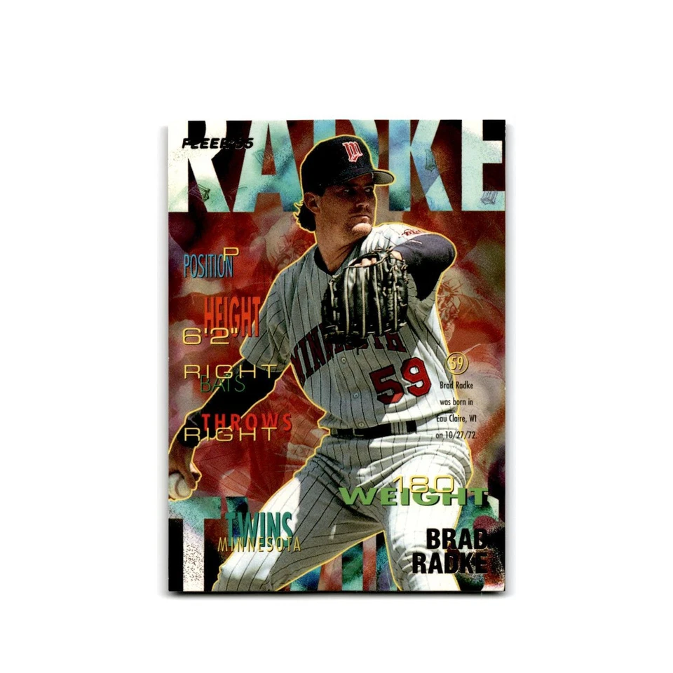 Brad Radke Rookie 1995 Fleer Update #U-62 Minnesota Twins Baseball Card NM - Image 1 of 3