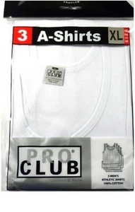 Lot 3 _6 PRO CLUB A SHIRTS TANK TOP WHITE & BLACK PRO CLUB MEN UNDERSHIRT S-5XL - Picture 1 of 5