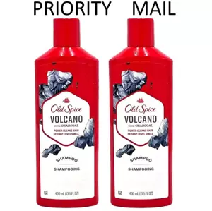 (2 Pack) Old Spice - Volcano with Charcoal SHAMPOO - 13.5 oz - PRIORITY MAIL - Picture 1 of 2