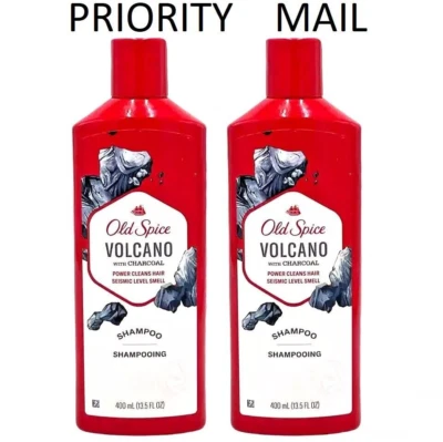 (2 Pack) Old Spice - Volcano with Charcoal SHAMPOO - 13.5 oz - PRIORITY MAIL - Image 1 of 2