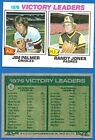 1977 Topps #5, 1976 Victory Leaders, HOF Jim Palmer, Randy Jones, NM-MT!