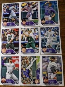 2023 Topps Series 1 Colorado Rockies team set (9 cards) Brian Serven RC - Picture 1 of 1