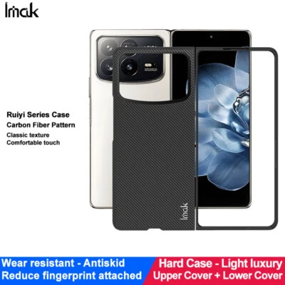 IMAK For Xiaomi Mix Fold 4, Luxury Business Carbon Fiber Hard PC Cover Case - Image 1 of 4