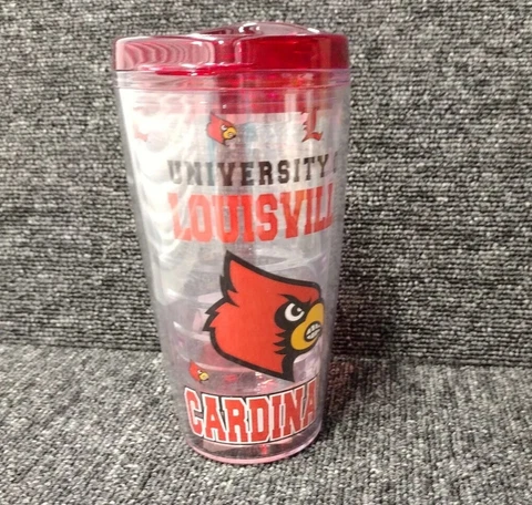 NCAA Official Louisville Cardinals Tumbler 16 oz Double Wall Travel Cup USA Made Cover