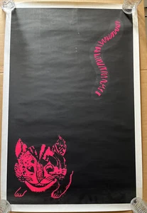 Póster Vintage Original Blacklight Psicodélico Gato de Cheshire Artko Psicodélico - Imagen 1 de 7