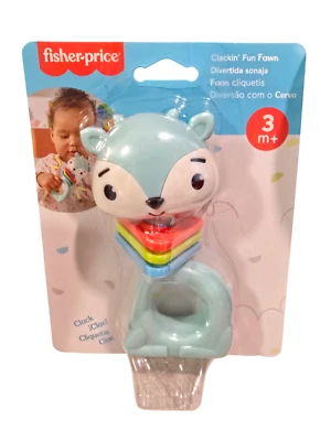Fisher Price Clackin' Divertido juguete cervatillo sonajero NUEVO niños infantes durante 3 meses + Foto 1 de 4