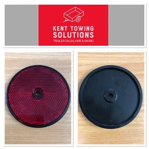 X1 New Red Circular Circle Screw In Mounting Radex Trailer Reflector, 7CM DIA - Picture 1 of 2