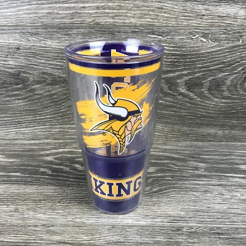 NFL Minnesota Vikings Insulated Tumbler Clear Cup 24 oz by tervis Cover