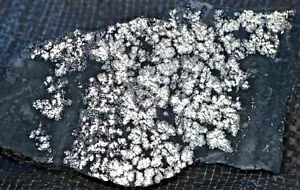 230g NATIVE SILVER SAFFLORITE IN DIABASE SLAB. 12X7 CM COBALT, ONTARIO CANADA #3 - Picture 1 of 2