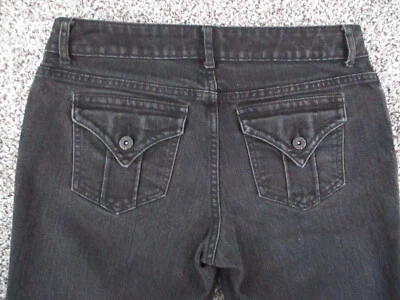 Pantalones de mezclilla Simply Vera Wang para mujer 6 negros rectos tiro bajo lavado oscuro 31x30 Foto 1 de 4