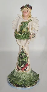 Blue Sky Clayworks Angel Of Light Heather Goldminc 12” Floral Leaf Gold Accents - Picture 1 of 12